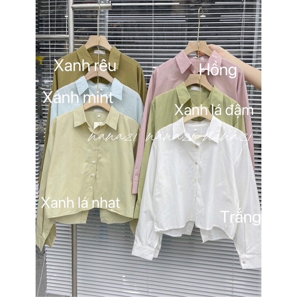Áo sơ mi xẻ sau nhiều màu Nana21 Nanastore21