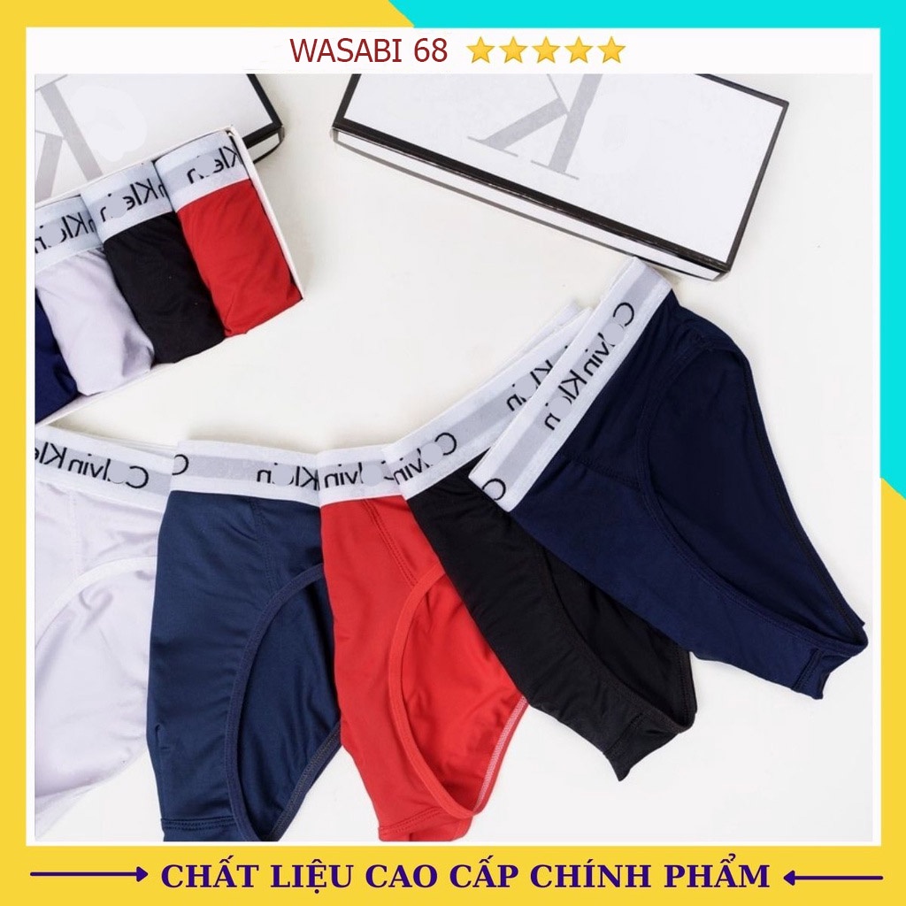 COMBO 5 QUẦN sịp nam Tam Giác cao cấp CE.KA chất thun lạnh đẹp cạp to co dãn 4 chiều 50-80kg