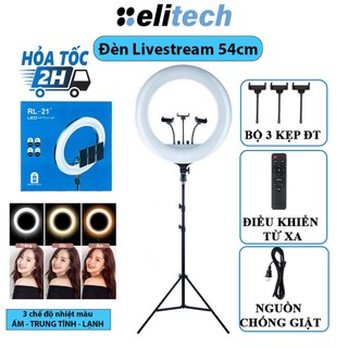Đèn livestream cỡ lớn  54cm(RL21) có điều khiển từ xa nhiều chế độ kèm chân đèn Linco Zenith cao 2,1m