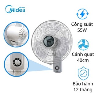 Quạt điện treo tường Midea FW40-6H công suất 55W 3 cánh 40cm quạt trần chạy êm tiết kiệm điện thiết bị gia dụng ANKOMI