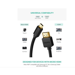 Cáp chuyển Micro HDMI sang HDMI Ugreen 30104 (dài 3M)