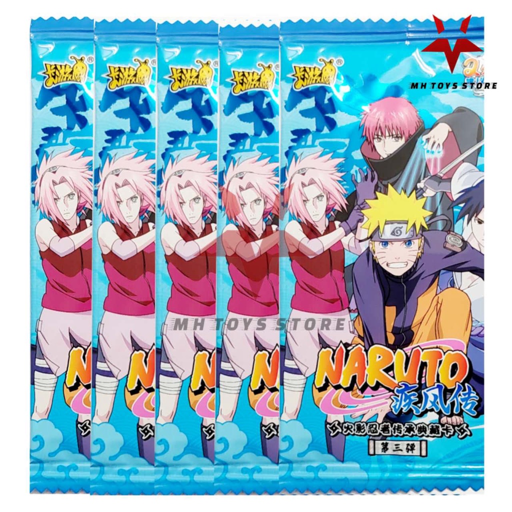 combo 5 đồ chơi thẻ bài Naruto, bộ sư tập bài Naruto thế hệ 3, thẻ bài truyền thống, ANNIVERSARY Naruto card