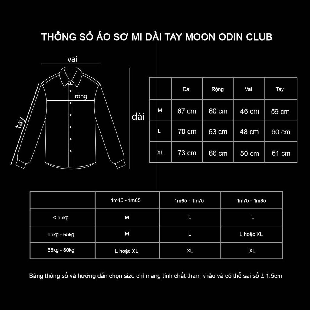 Áo Sơ Mi Dài Tay Moon ODIN CLUB, Áo sơ mi form rộng nam nữ ODIN, Local Brand ODIN CLUB | BigBuy360 - bigbuy360.vn