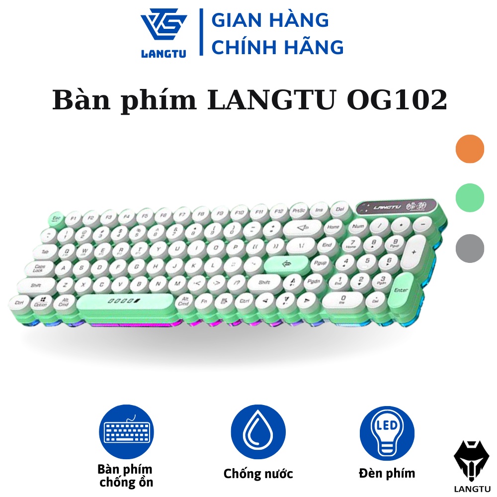 Bàn Phím Bluetooth Giả Cơ OG-102 Có Đèn Led RGB LT09 Langtu Store
