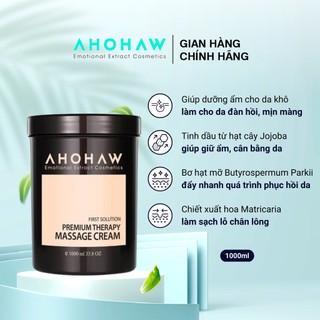 Kem Massage Body Ahohwa Premium Therapy Massage Cream 1000ml - Dưỡng Ẩm, Phục Hồi Da, Làm Sạch Lỗ Chân Lông, Nâng Cơ