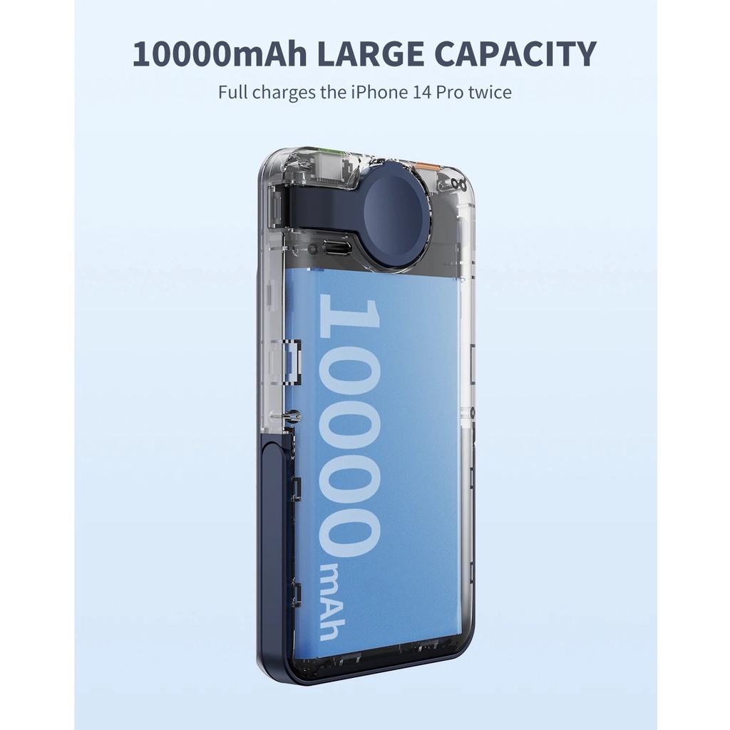 Pin sạc dự phòng không dây HIMAP 10.000 mAh, sạc nhanh 20W.