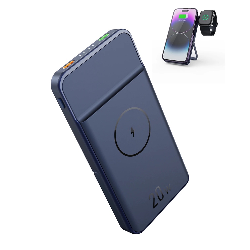 Pin sạc dự phòng không dây HIMAP 10.000 mAh, sạc nhanh 20W.