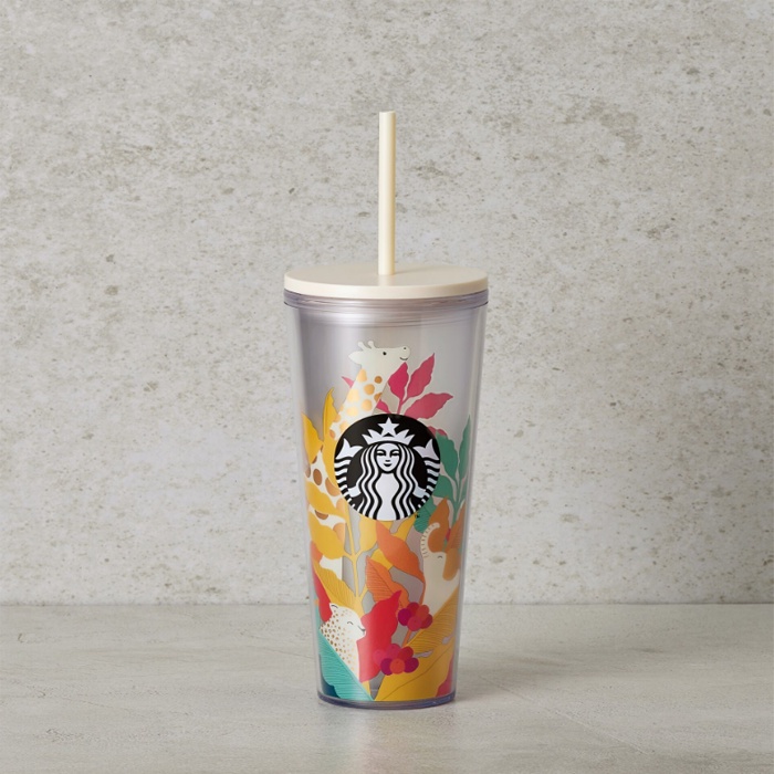 Ly Starbucks Cold Cup 20Oz (591ml) Savannah Animals
