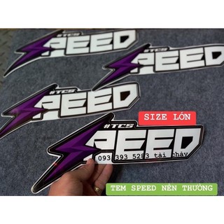 Size lớn tem speed nền đen dán ốp sườn