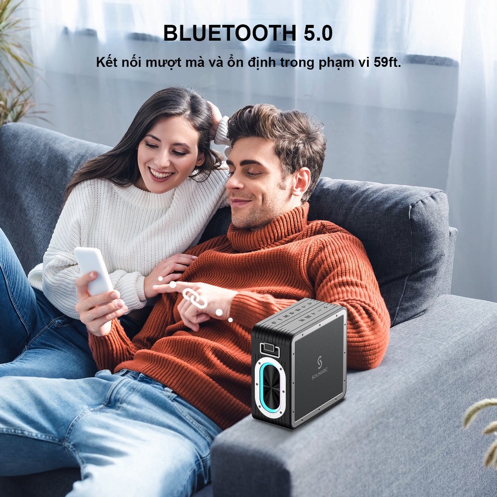Loa Karaoke Bluetooth 5.0 SOUNARC A3 PRO + 2 Micro Không Dây, Công suất 160W, Chống Nước IPX6 - Bảo Hành 12 Tháng