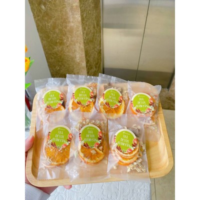 Set trà 7 ngày detox  cam quế sả tặng kèm hạt chia và bình nước, sử dụng tiện lợi mỗi ngày