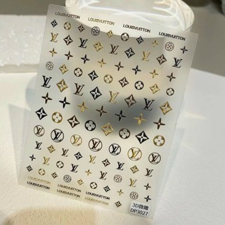 Sticker 5D thương hiệu nổi dán móng tay