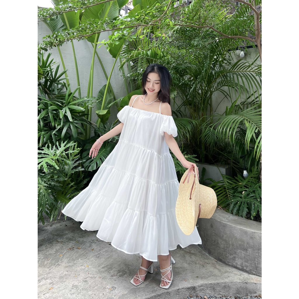 Váy Maxi Hồng Trễ Vai Dáng Dài Siêu Xinh COBIE DRESS - GOÛT DE JUN