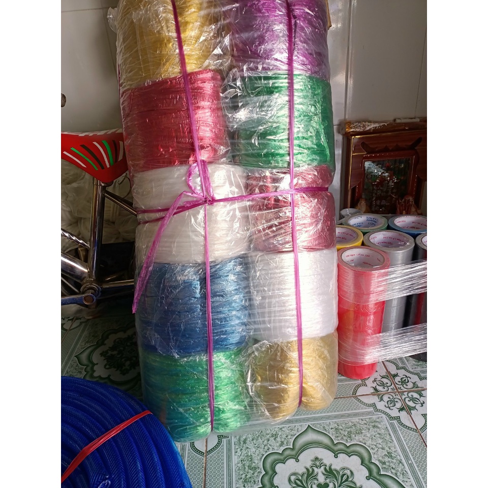 1 Cuộn dây nilong buộc hàng, cột đồ, dây gói hàng, đóng hàng nhiều màu (600g/ CUỘN)