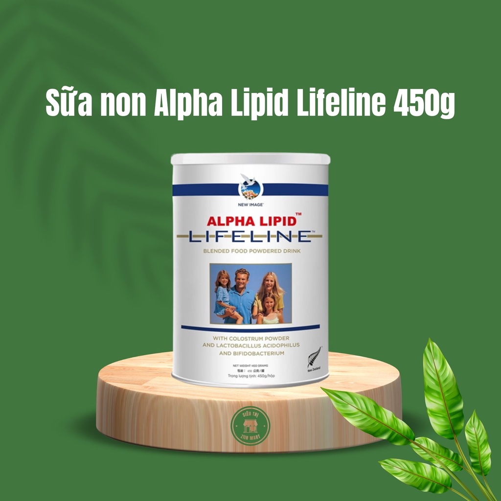 Sữa non Alpha Lipid Lifeline 450g, chính hãng New Zealand Ziin Mart