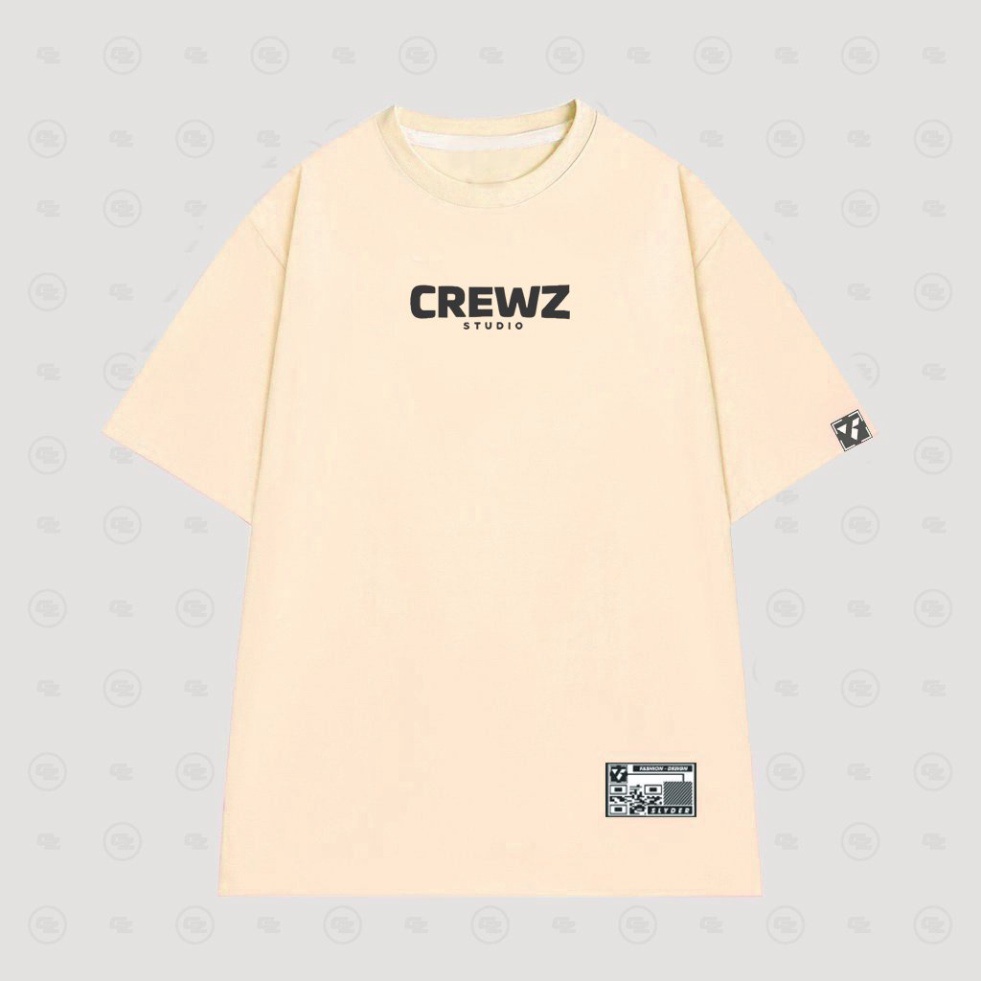 Áo thun tay lỡ mẫu CREWZ vải co dãn unisex | BigBuy360 - bigbuy360.vn