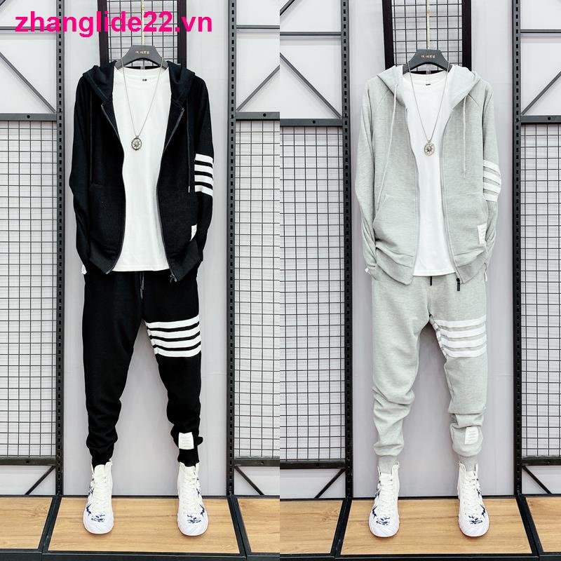 Bộ Áo Khoác Vest Có Nón + Quần Dài Ôm Chân Thời Trang Cho Nam