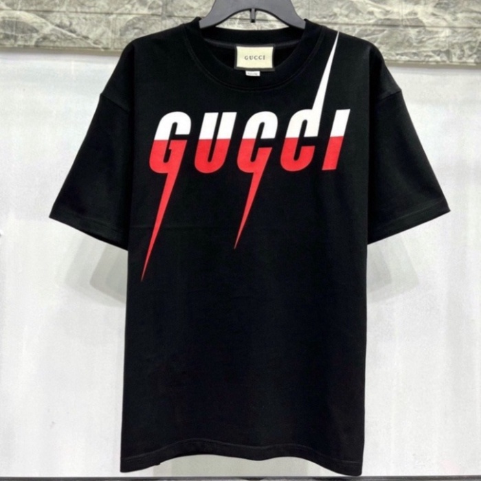 Áo Thun Gucci in Hình Tia Chớp Chất Liệu Cotton Co Giãn 4 Chiều Hình In 5D - Áo From Dáng Unisex Nam Nữ Hottend 2023
