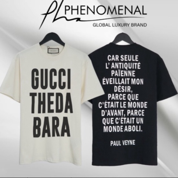 Áo Phông Gucci Theda Bara Chữ To Chất Liệu Cotton Co Giãn 4 Chiều Hình In 5D - Áo From Dáng Unisex Nam Nữ Hottend 2023