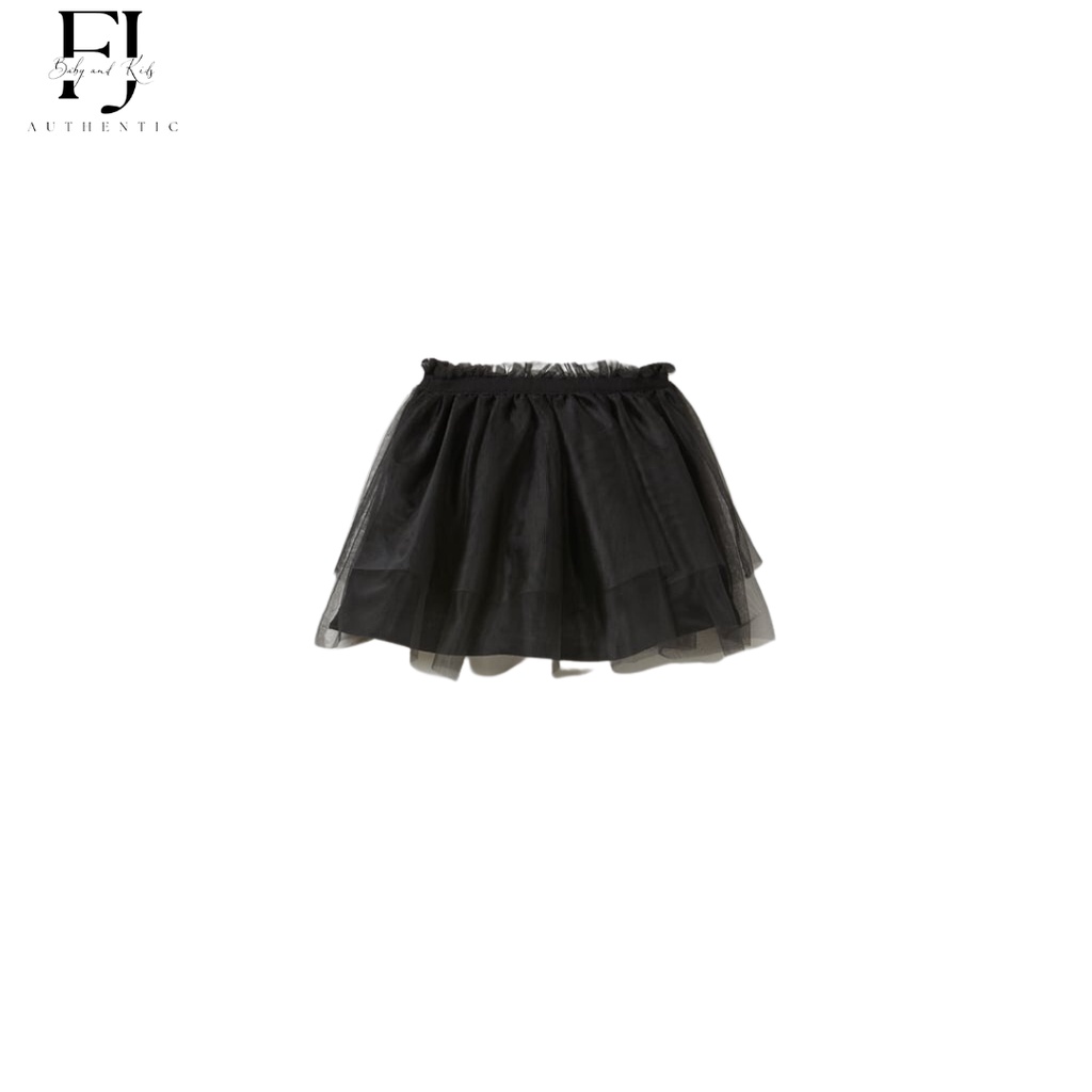 Chân váy voan bé gái chính hãng Zara, chân váy voan đen cho bé 1-5 tuổi Auth