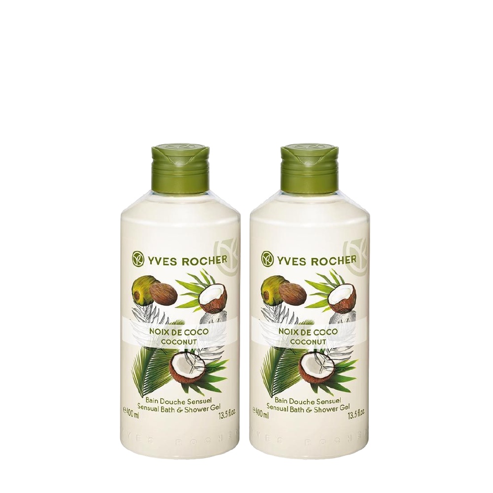 Combo 2 Sữa Tắm Yves Rocher Coconut Sensual Bath And Shower Gel 400ml