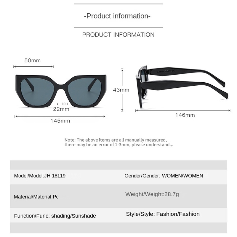 Kính Mát Mắt Mèo Thời Trang Âu Mỹ Cho Nữ