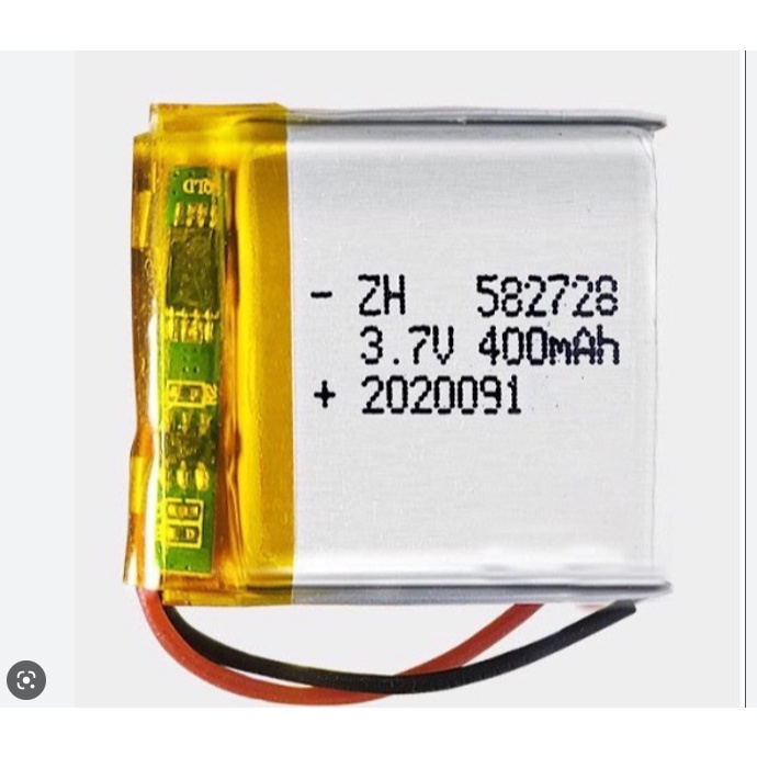 Pin sạc Lithium LiPo 1s 3.7V 400mah 582728 Cho tai nghe,loa Mp3 MP4 MP5 GPS PSP Bluetooth hàng mới