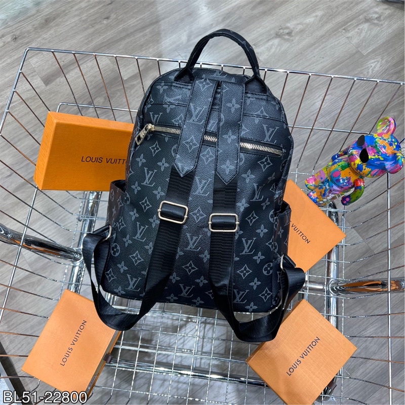 Balo Lv vải dệt cao cấp -  Balo đi học  Lv da nam nữ