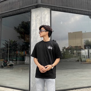 Áo thun Stussy basic tee - Form rộng - Chất coton 100% - Định lượng 230ms