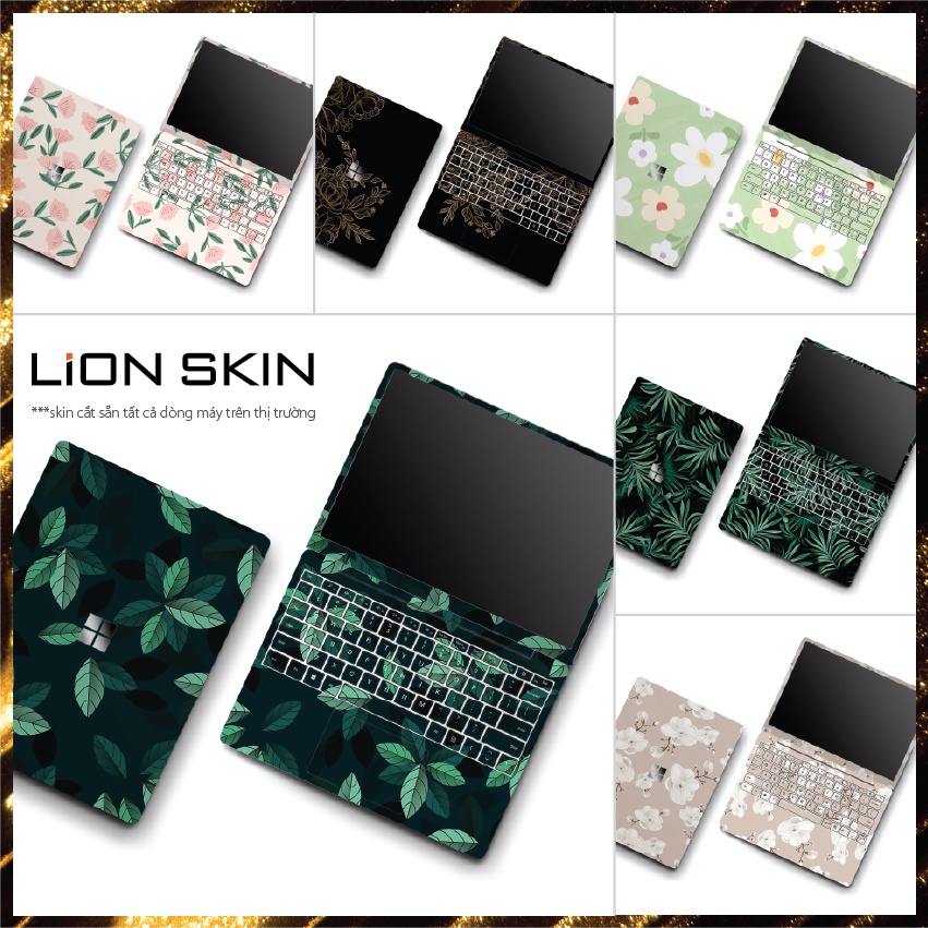 (GỬI MODEL KHI ORDER) Miếng Dán Laptop Mẫu Họa Tiết Hoa Lá - Skin Laptop Cắt Chuẩn Theo Model Laptop