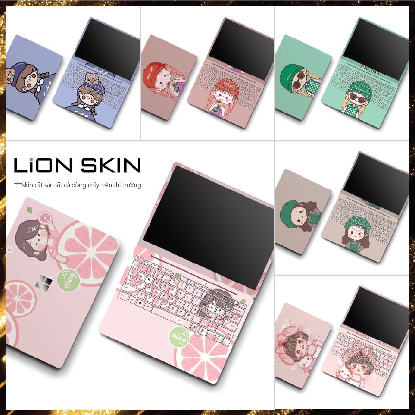 (GỬI MODEL KHI ORDER) Decal Laptop Mẫu Cô Gái Chibi - Skin Dán Cắt Sẵn Chỉ Cần Tháo Dán Cho Các Dòng Laptop