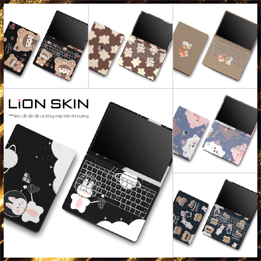 (GỬI MODEL KHI ORDER) Decal Laptop Mẫu Gấu Dễ Thương - Skin Dán Chỉ Cần Tháo Dán Cho Các Dòng Laptop