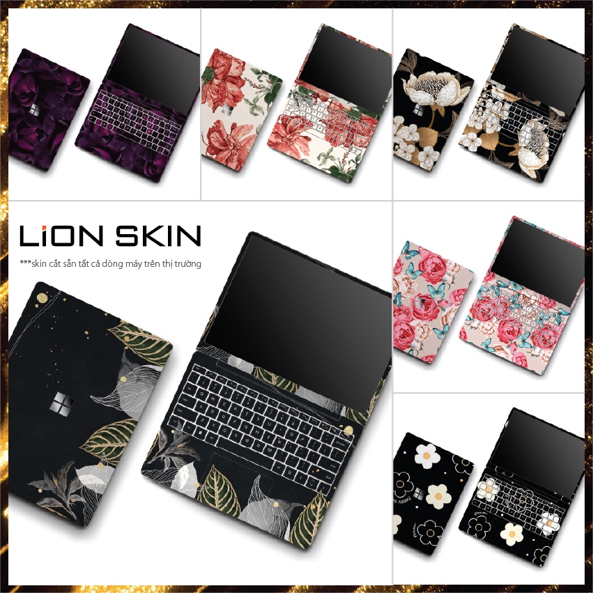 Decal Dán Laptop Mẫu Hoa Lá - Miếng Dán Cắt Theo Máy Dell, Hp, Asus, Lenovo, Acer, Msi