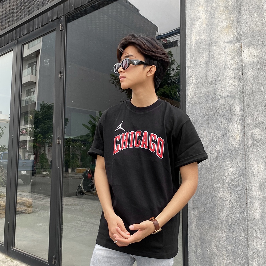 Áo thun unisex form rộng - Áo thun CHICAGOBULL - 100% Cotton 2 chiều