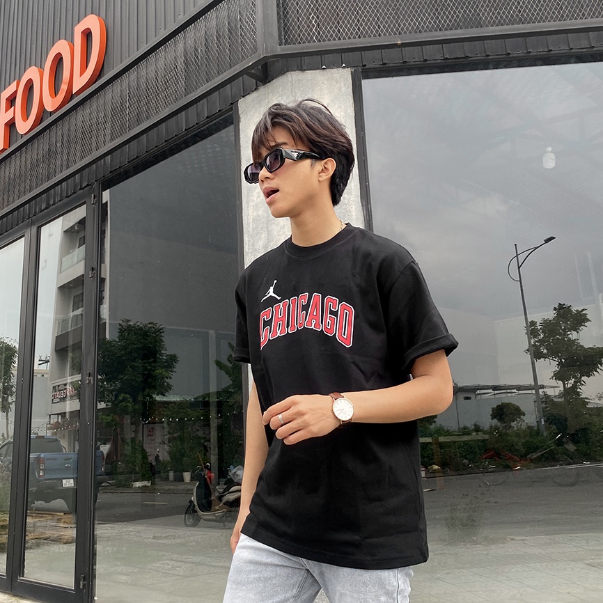 Áo thun unisex form rộng - Áo thun CHICAGOBULL - 100% Cotton 2 chiều