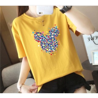 Áo thun cotton in hình trái tim T117