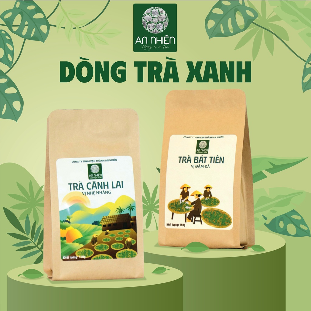 COMBO Trà Cành Lai ,Trà Bát Tiên Trà Thái Nguyên Trà Móc Câu Trà Nõn Tôm Túi 150g