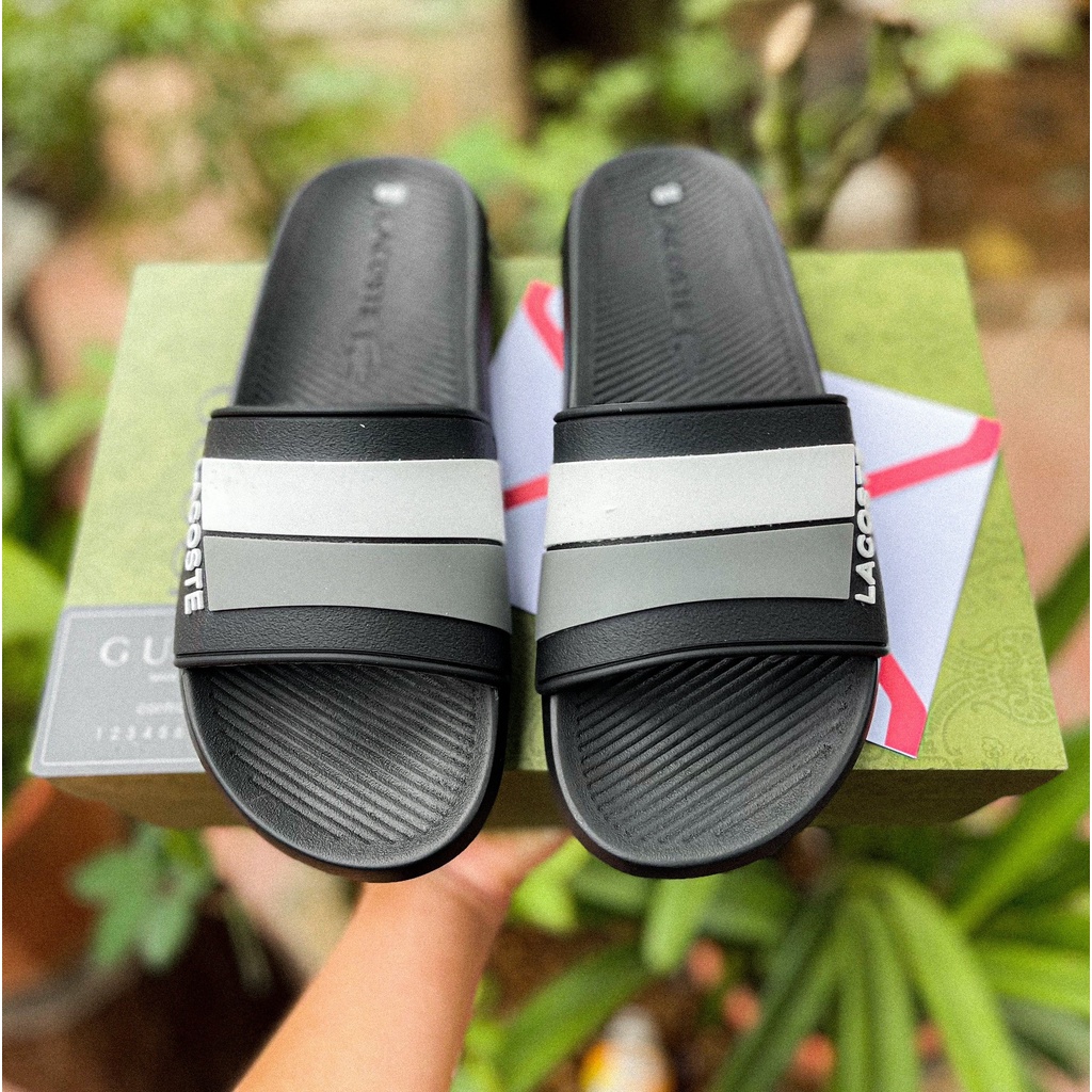 Dép Lacoste Nam, Dép Quai Ngang Cá Sấu, Mẫu mới 2023 Siêu đẹp