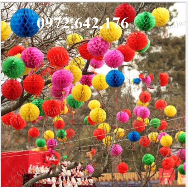 [Kho Sỉ] [Kho Sỉ] Cẩm Tú Cầu , Quả Cầu Nilong Trang Trí Mầm Non, Sân Vườn, Siêu Thị, Quán Cà Phê