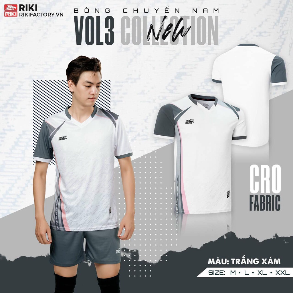 Bộ Quần Áo Bóng Chuyền RIKI VOL 3 Chất vải Fabric Chuyên Dụng Độ Bền Cao Thoáng Khí Tốt Kháng Khuẩn