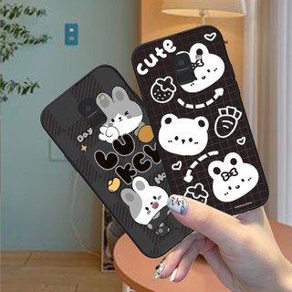 Ốp Samsung A8 2018 / A8 Plus / A8+ bộ hình đen trắng đơn giản dễ thương , ốp xinh cao cấp