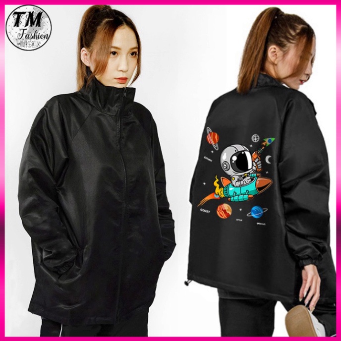 Áo Khoác Dù Mero Local Brand Rocket Astronaut Jacket Unisex cổ bẻ - Áo Gió Dày 2 Lớp Form Rộng