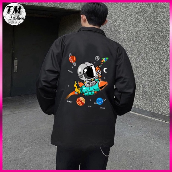 Áo Khoác Dù Mero Local Brand Rocket Astronaut Jacket Unisex cổ bẻ - Áo Gió Dày 2 Lớp Form Rộng
