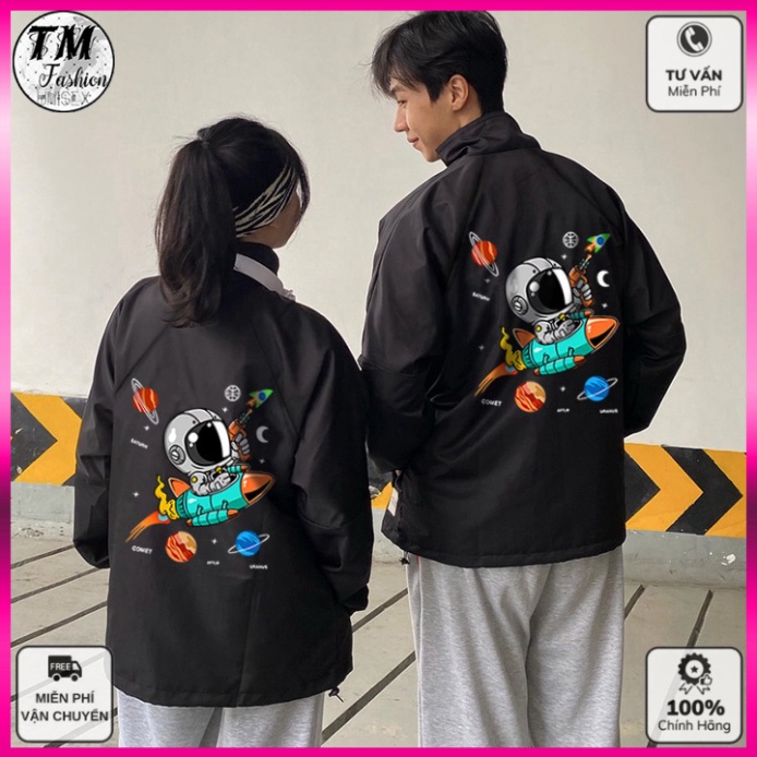 Áo Khoác Dù Mero Local Brand Rocket Astronaut Jacket Unisex cổ bẻ - Áo Gió Dày 2 Lớp Form Rộng