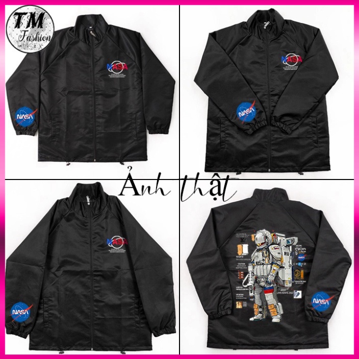 Áo Khoác Dù Mero Local Brand NASA Jacket Unisex cổ bẻ - Áo Gió Dày 2 Lớp Form Rộng