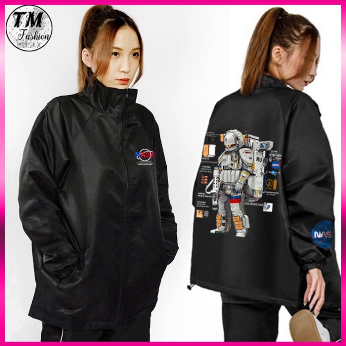 Áo Khoác Dù Mero Local Brand NASA Jacket Unisex cổ bẻ - Áo Gió Dày 2 Lớp Form Rộng