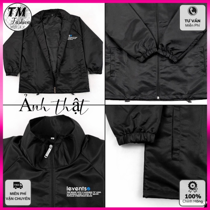 Áo Khoác Dù Mero Local Brand levents Jacket Cổ Bẻ 2 Lớp Form Rộng Unisex