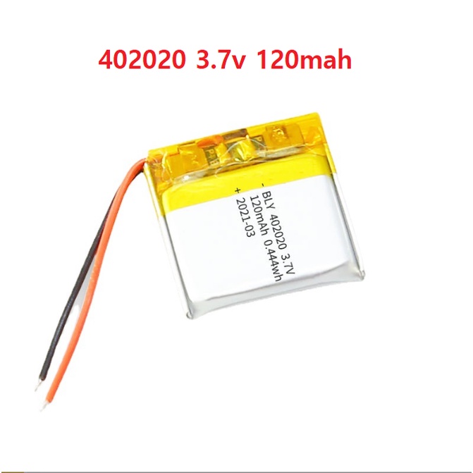 Pin sạc Lithium LiPo 1s 3.7V 120mah 402020 Tai Nghe Loa Mp3 MP4 MP5 GPS PSP Bluetooth Mới 100%