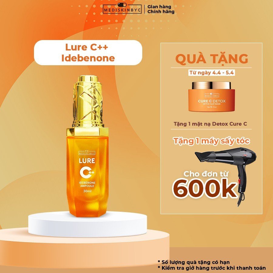 Siêu tinh chất dưỡng chuyên biệt chống lão hóa LURE C++ IDEBENONE AMPOULE 0,05% 30ml Từ MEDISKINBYC