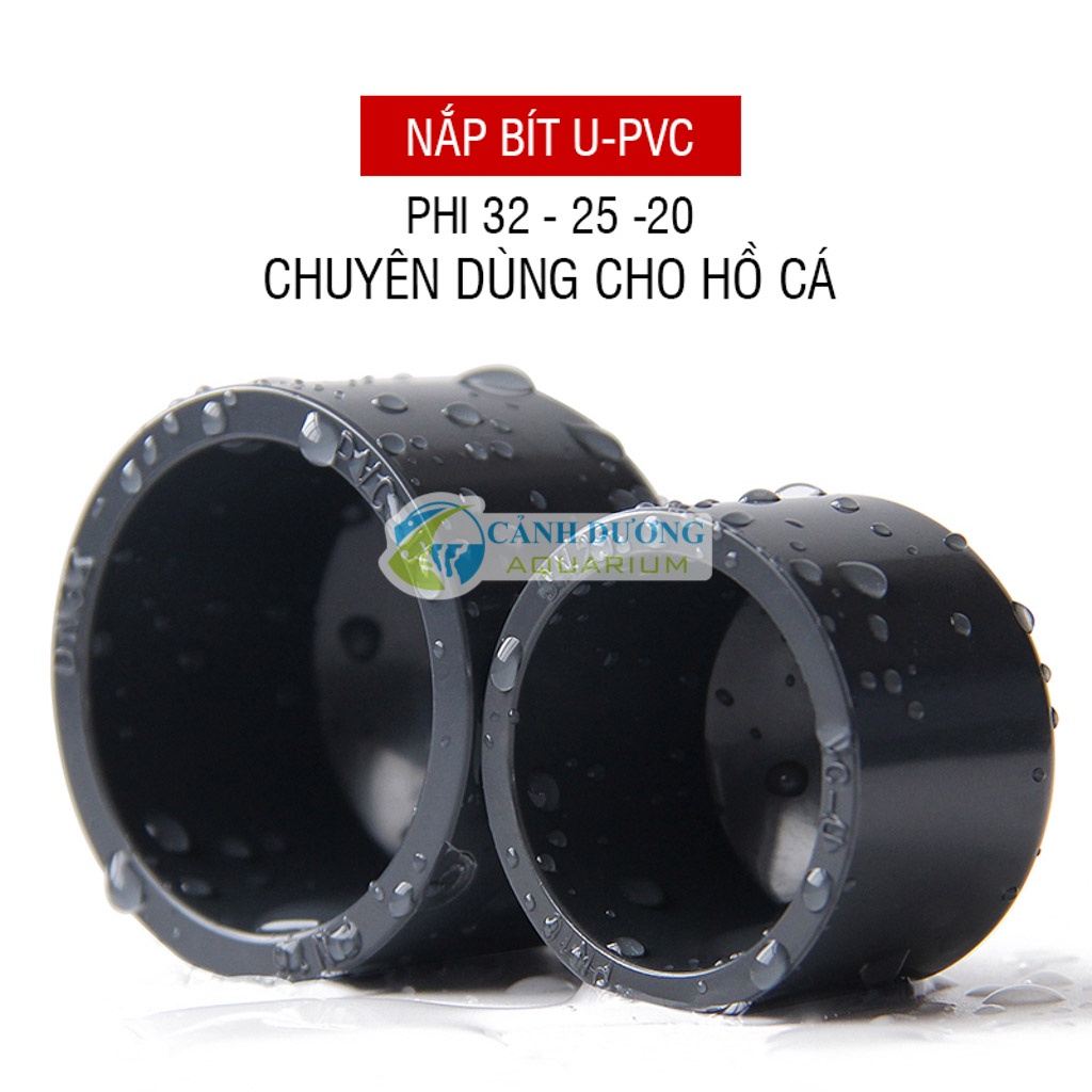 Nắp bít màu đen ĐEN U-PVC Phi 32-25-20 chuyên dùng cho hồ cá